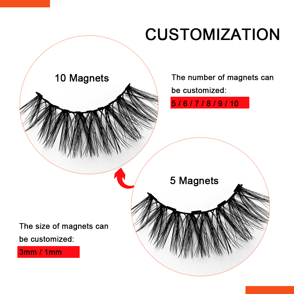 Faux Mink Hair reutilizable Magnetic Eyelash