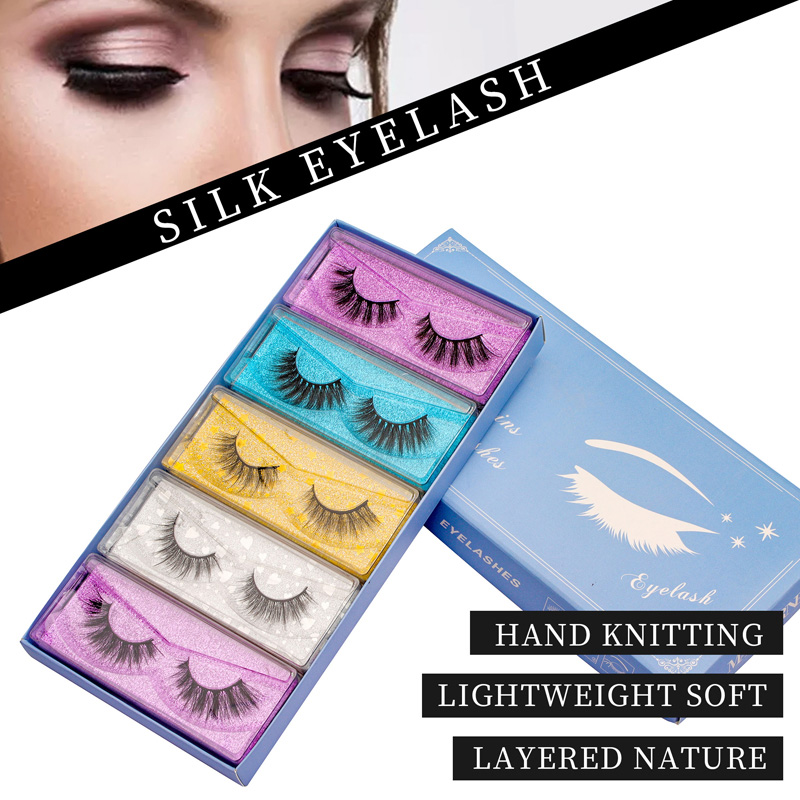 Pestañas postizas 3D Faux Mink Lashes Dramatic Natural PBT Fibra de seda Pestañas postizas Alto volumen Fluffy 100% hecho a mano 