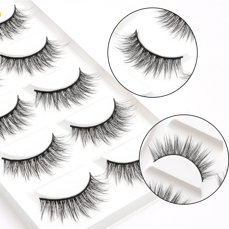 Pestañas de visón 6D Faux Fluffy Wispy pestañas postizas hechas a mano aspecto natural pestañas postizas maquillaje reutilizable pestañas extensión suave pestañas 