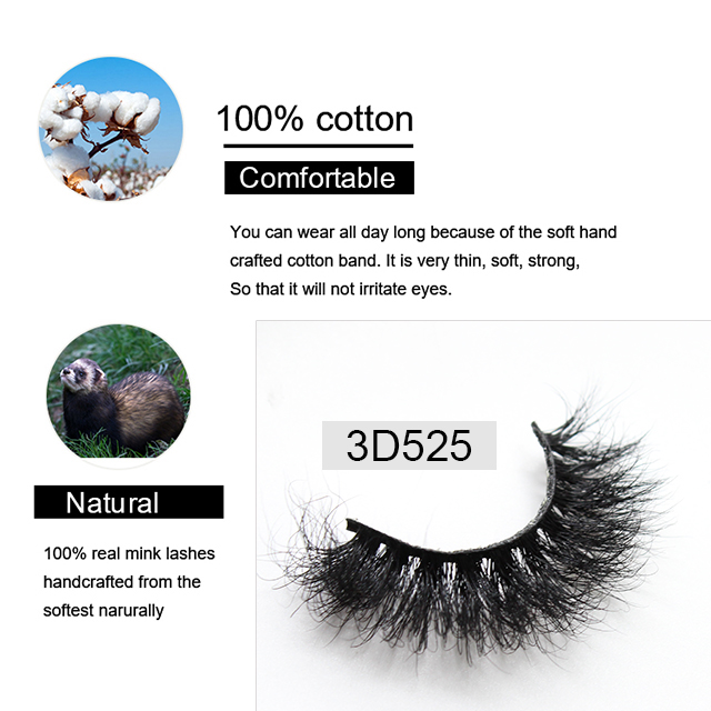 3D Real Mink Eyelash 100% Mink Mink Eyelash Fluffy Lath con cajas personalizadas