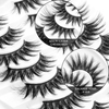  Pestañas Pestañas postizas Dramáticas 20MM Faux Mink Lashes Pack 7Pairs Wispy Long Thick Fluffy Strip Eye Lashes